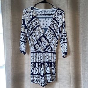 Navy & Gold Romper - Dainty Hooligan
